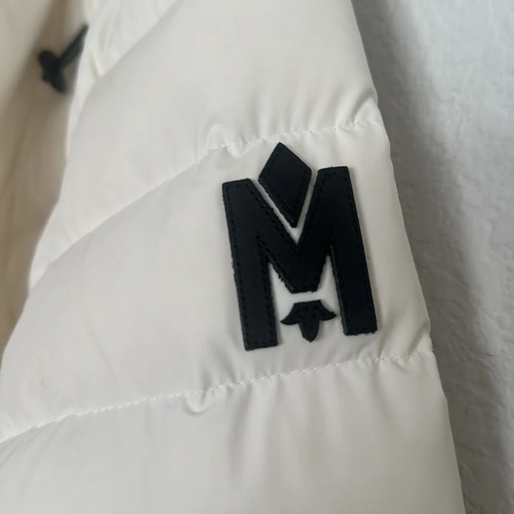 GORGEOUS MACKAGE goose down white wrap jacket S - Picture 11 of 17